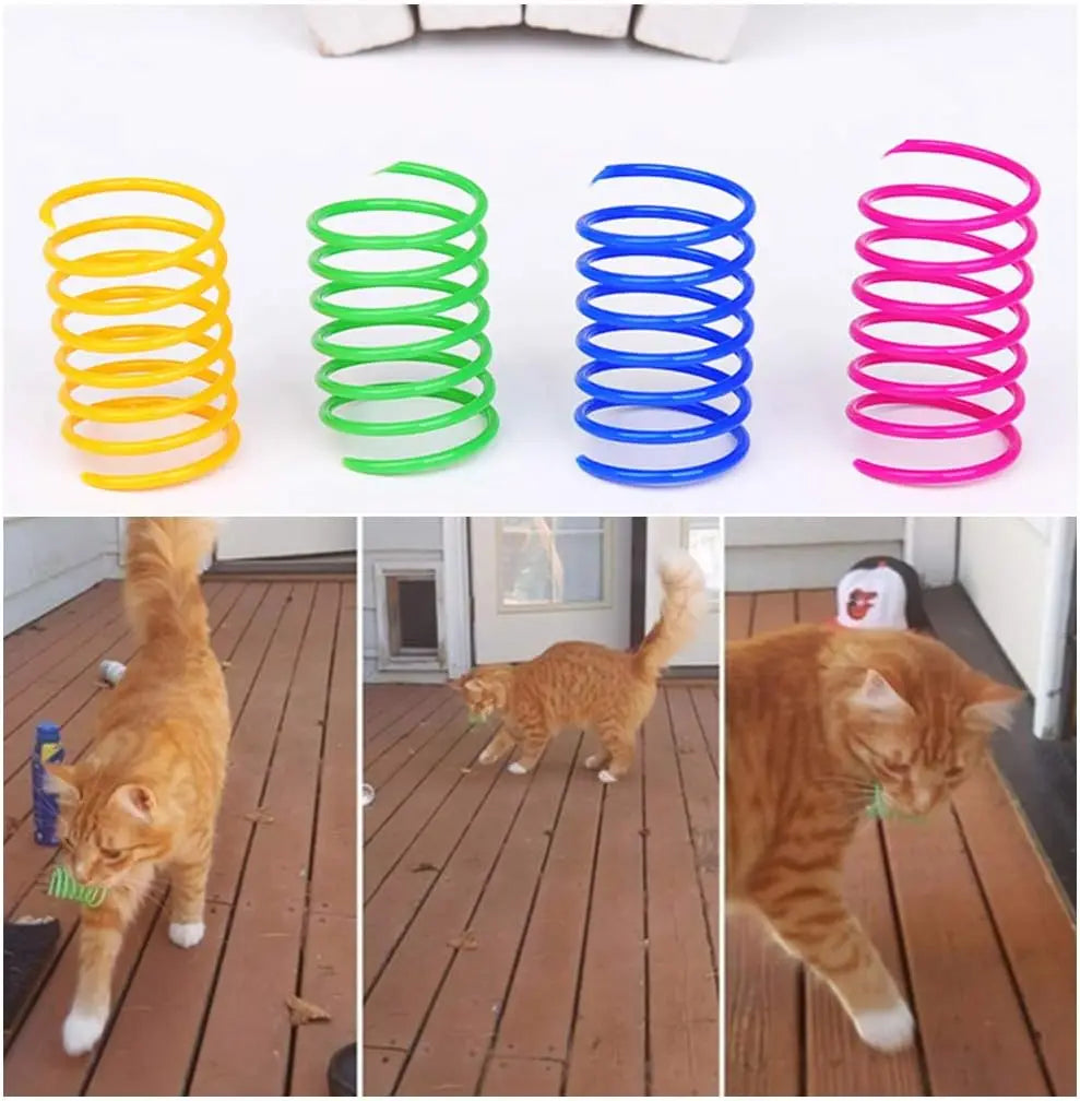 Cat Spiral Spring Toys - 4 to 200 Pack, Colorful Coils – photo 3