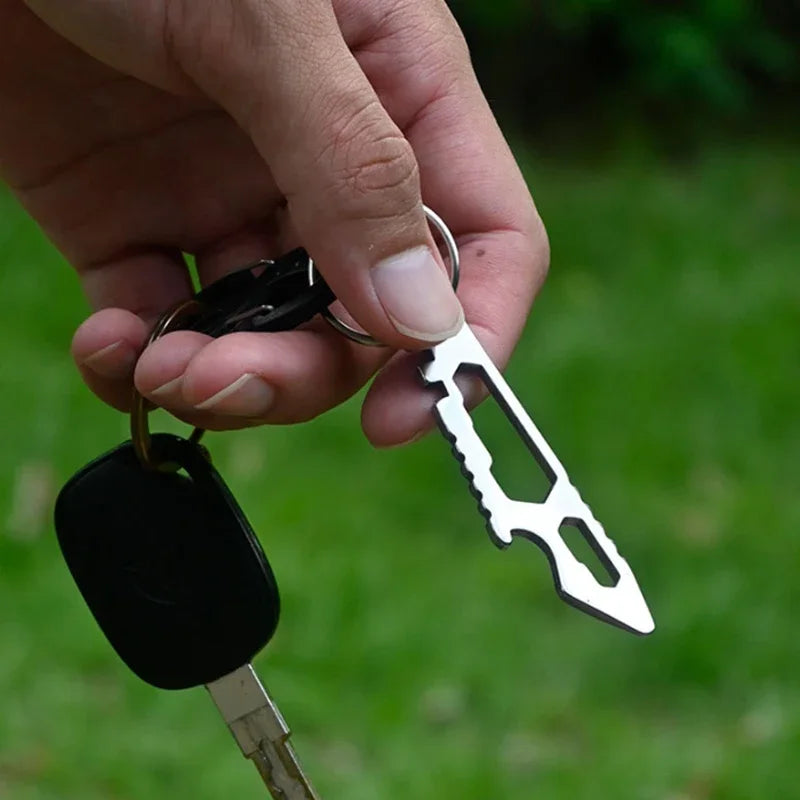 NEW MINI Multifunctional Tainless Steel Pry Bar, New Mini EDC Hex Wrench, Bottle Opener, Portable Outdoor Bicycle Repair Tool