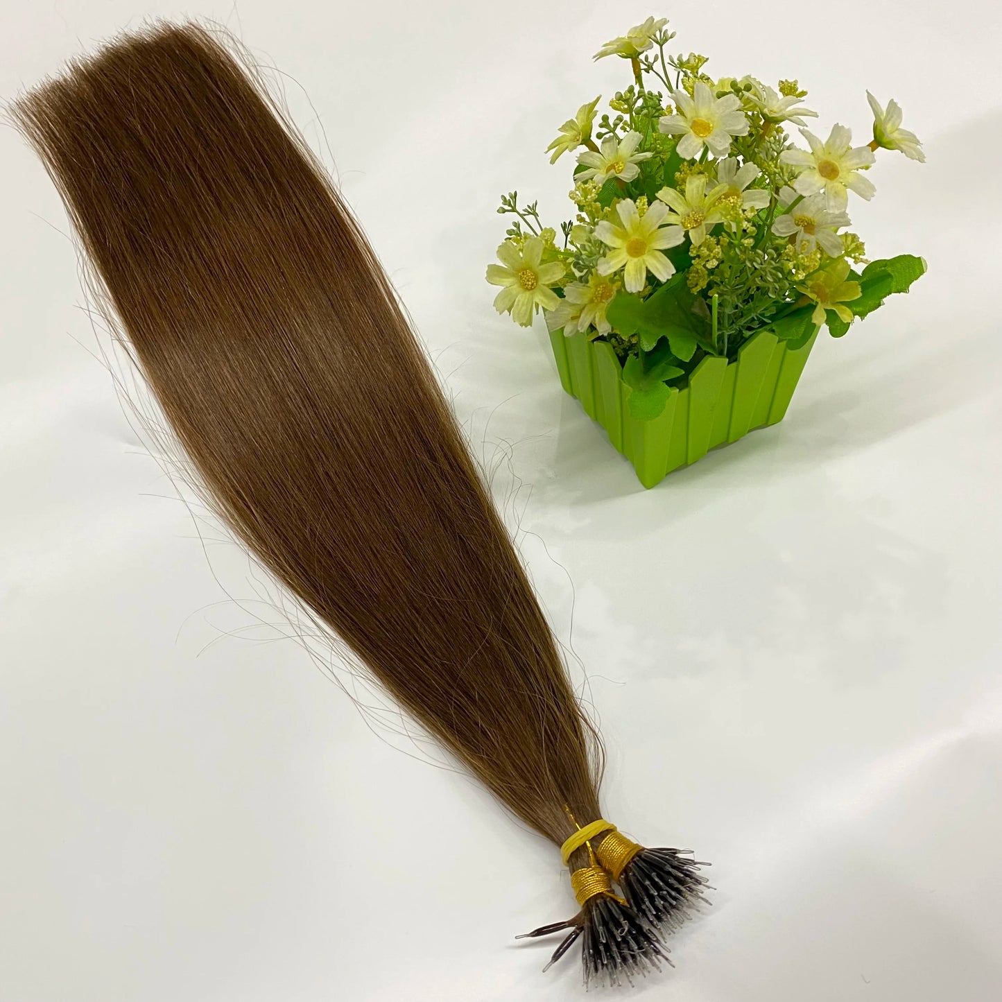Straight Nano Rings Tip Hair Extension Ombre Natural Virgin 100% Human Hair Bulk Blonde Bundles Micro Beads Wholesale keratin