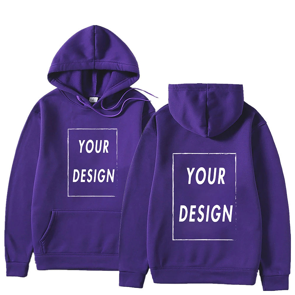 Custom Print Hoodie, Add Your Own Photo or Logo