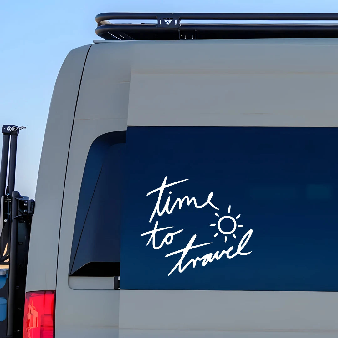 Time To Travel Bumper Door Side Body Car Sticker Car Camper Motorhome Caravan Explore Adventure Decal Vinyl waterproof sticker
