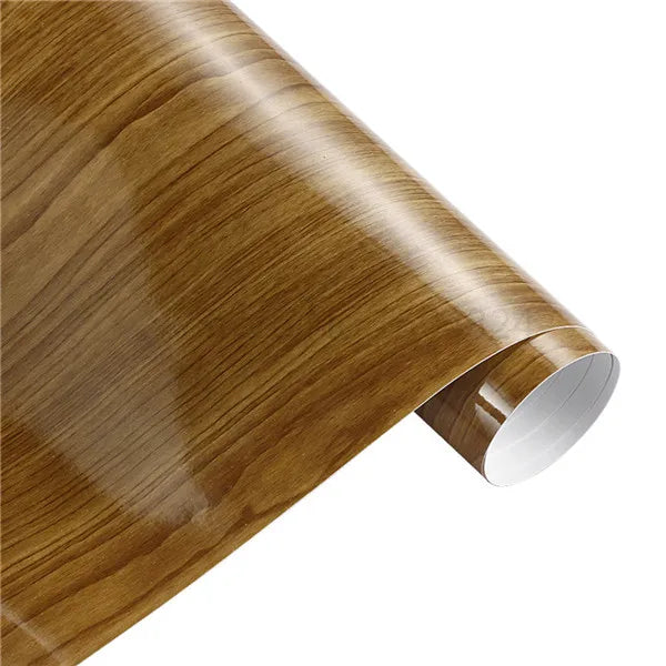 30*100cm Glossy Wood Grain Vinyl Film Decal Auto Foil Textured Waterproof Adhesive Home Furniture Car DIY Stickers Accessories