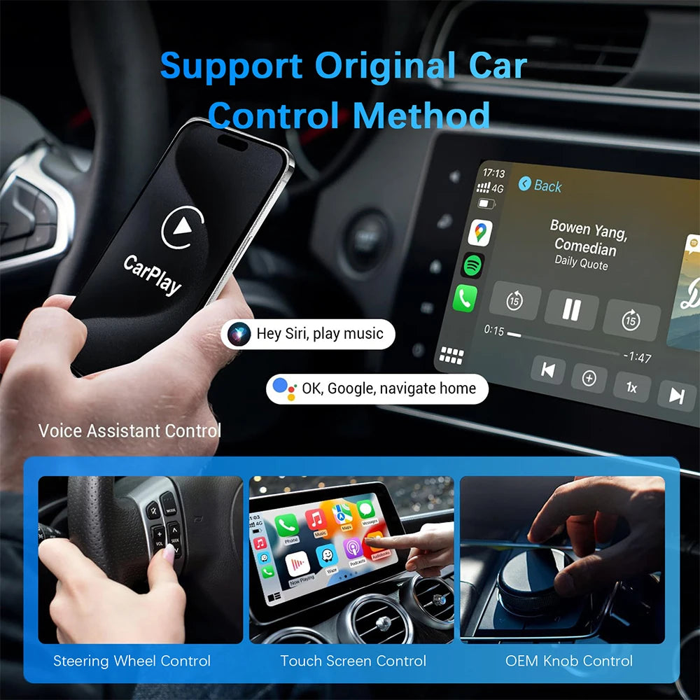 Wireless CarPlay & Android Auto Adapter (Universal Multi-Brand)