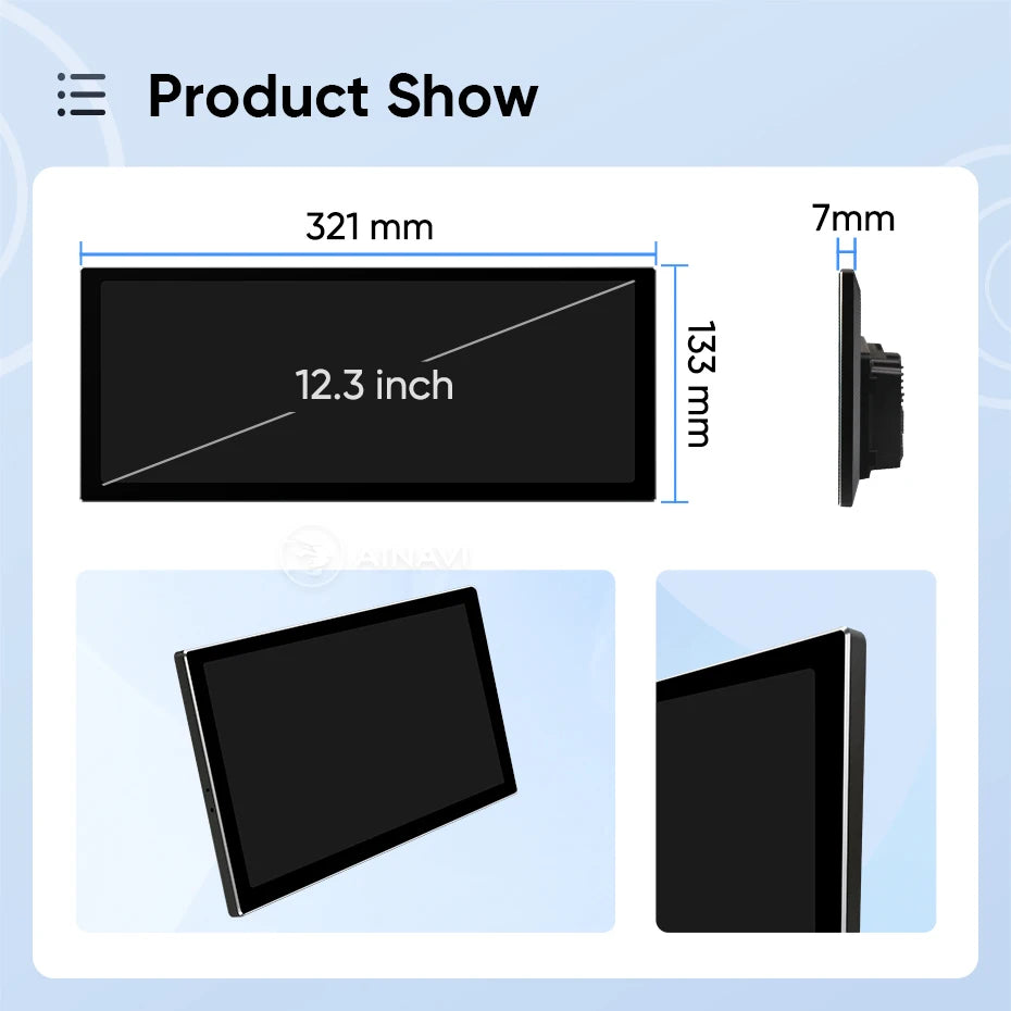 Ainavi 12.3 inch Car Radio For Toyota Corolla 2019 2020 2021 2022 2023 E210 Wireless Carplay Android Auto 4G Car Multimedia 2DIN