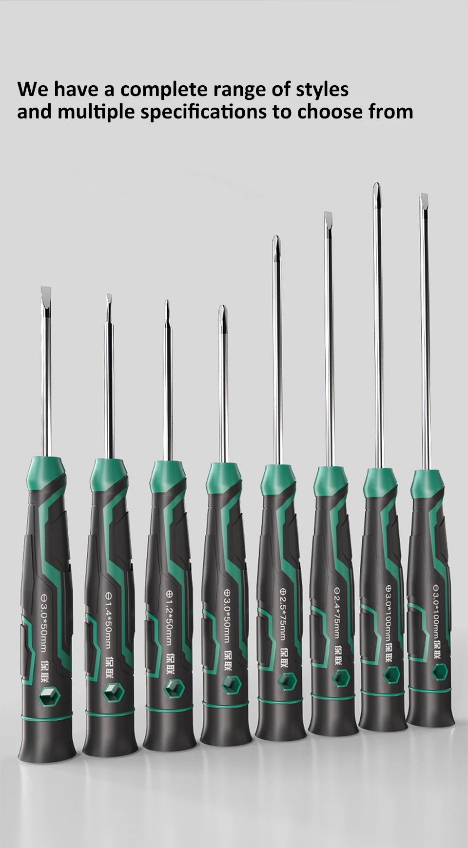 Precision Magnetic Screwdriver Anti-Slip Handle Phillips/Slotted Type Mini Screw Driver Installation and Disassembly Repair Tool
