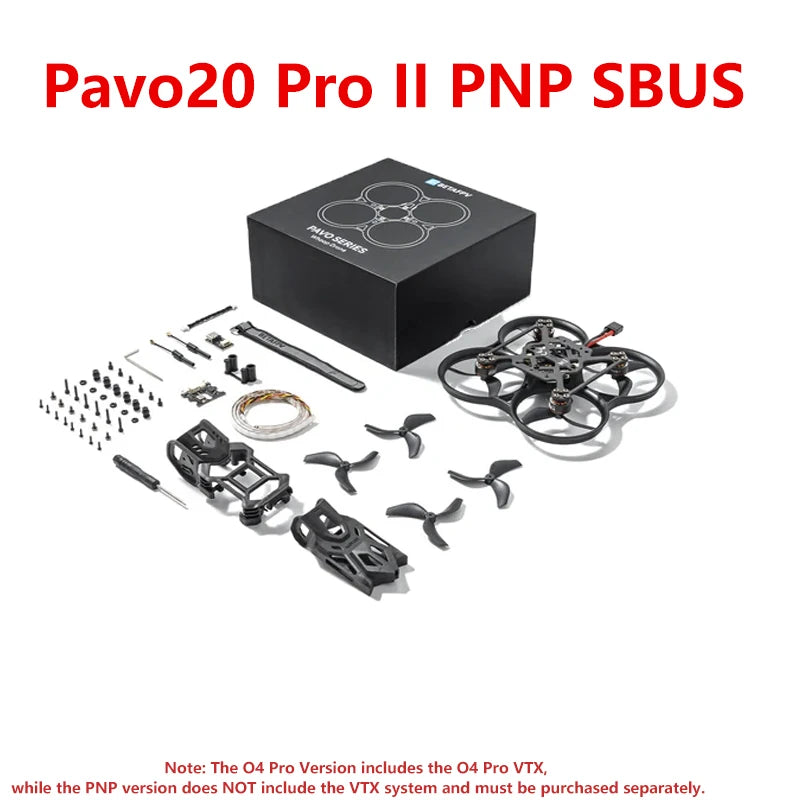 BETAFPV NEW Pavo20 Pro II Brushless Whoop Quadcopter Drone For 3S 550mAh 75C Battery ND Filter For O4 Pro Camera