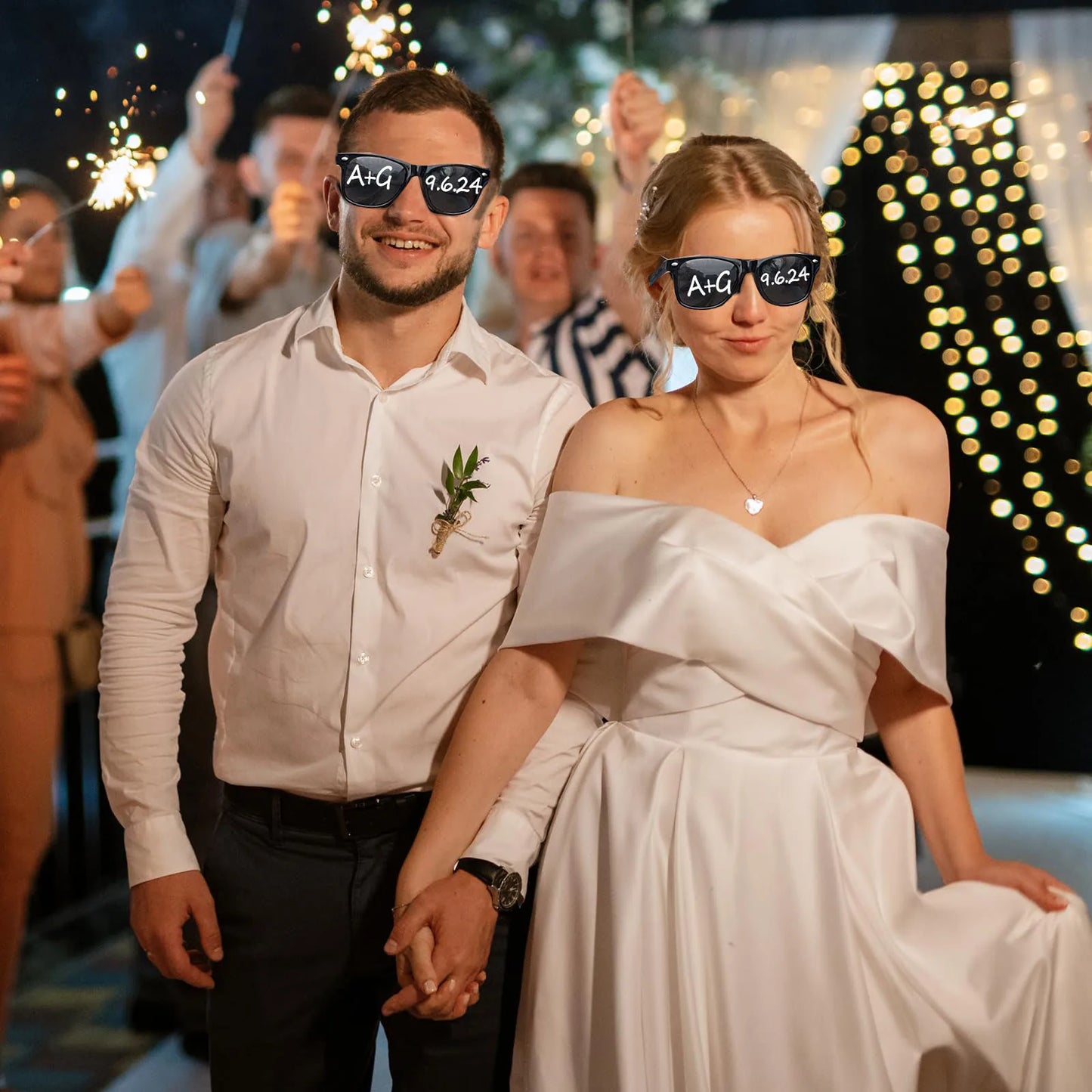 12-100 Pcs Wedding Personalized Sunglasses Bulk Custom Sunglasses with Paint Pens for Adult DIY Birthday Wedding Party Favors