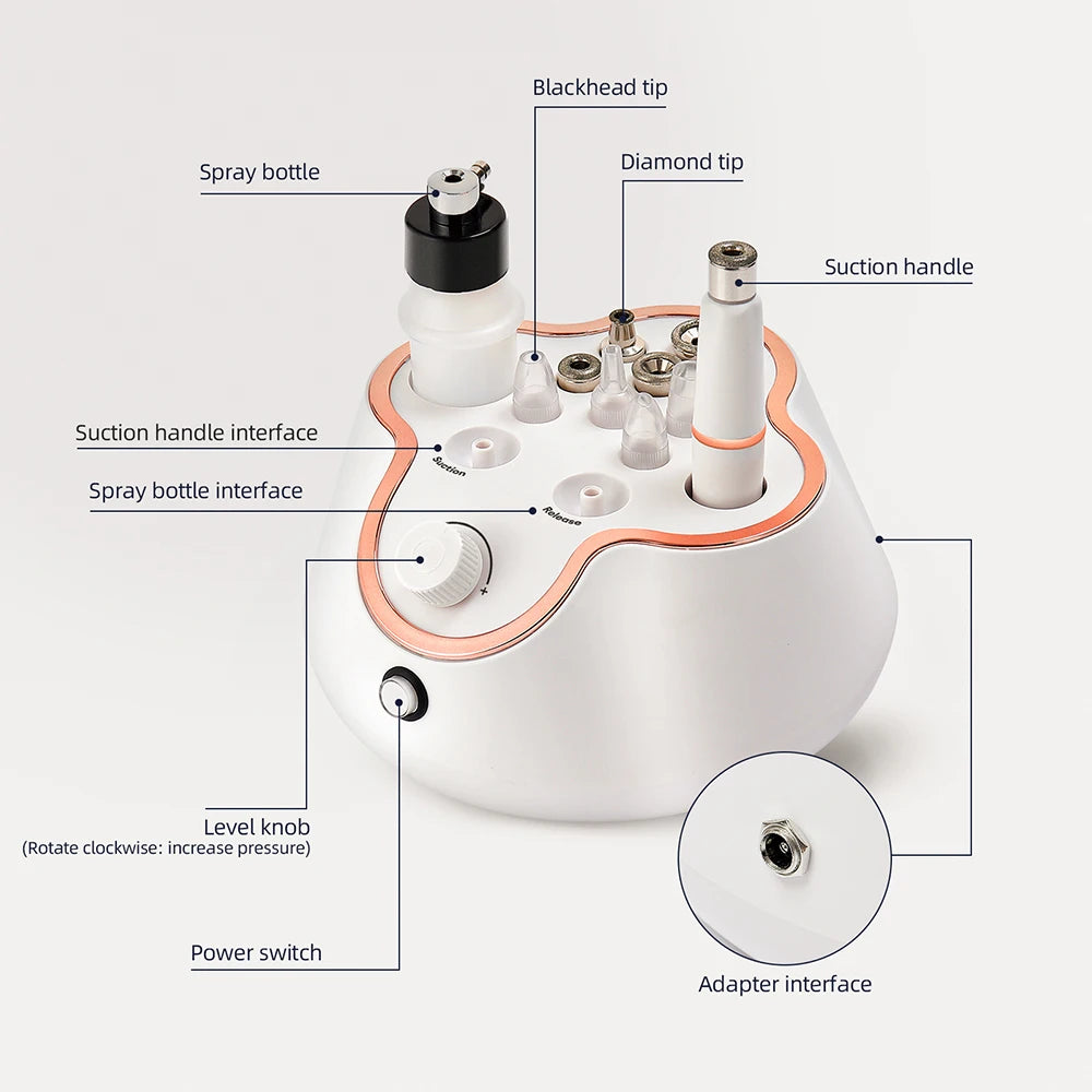 Professional Diamond Microdermabrasion Machine Home Use Facial Peeling Beauty Machine Exfoliation Face Deep Cleaning Skin Care