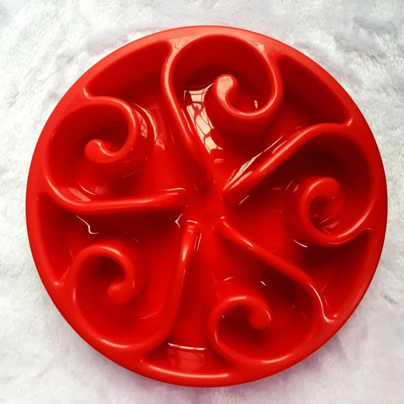 Round Maze Slow Feeder Dog Bowl - Non-Slip Puzzle Dish, 2 Sizes - photo 8