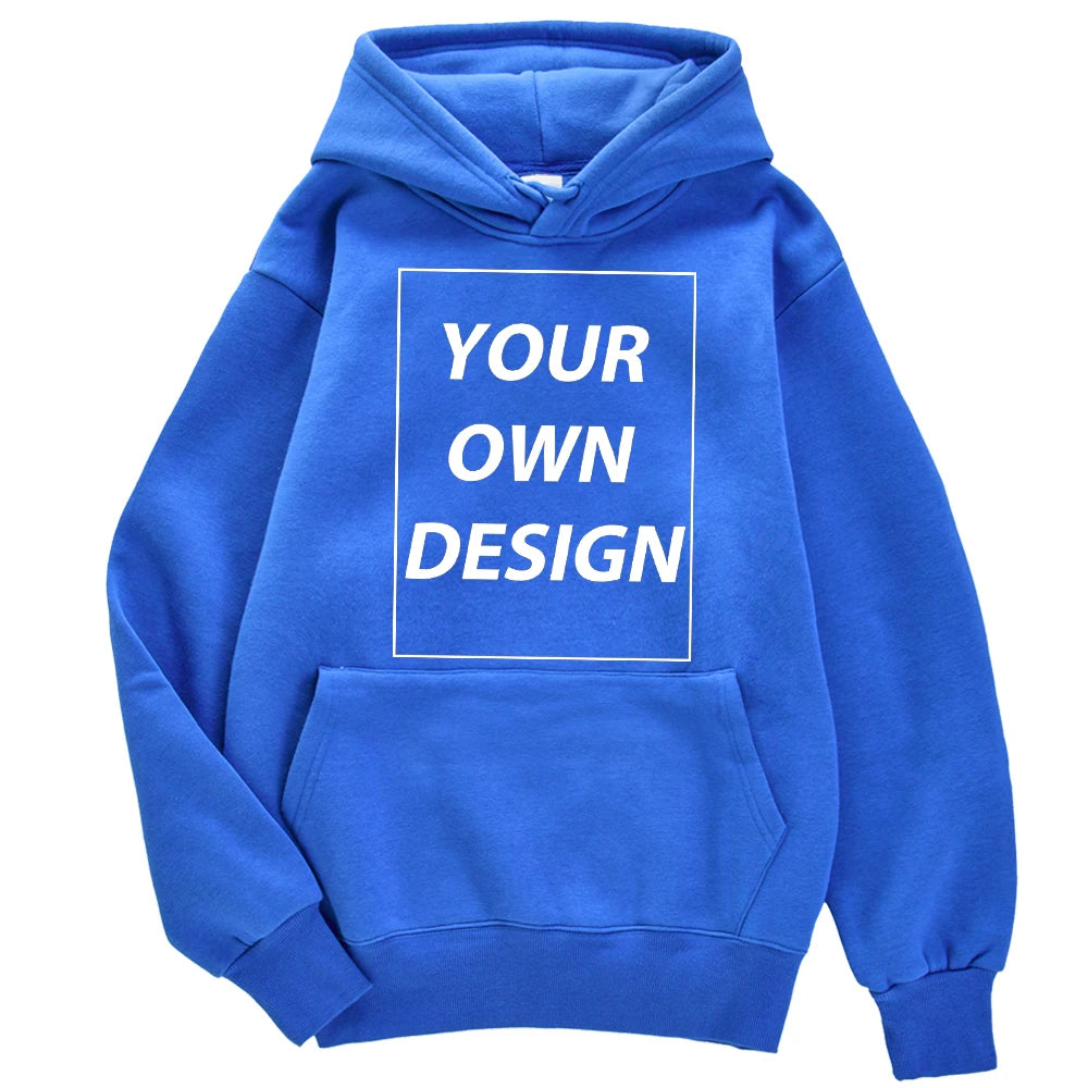 Custom Print Pullover Hoodie, Personalized Sweatshirt
