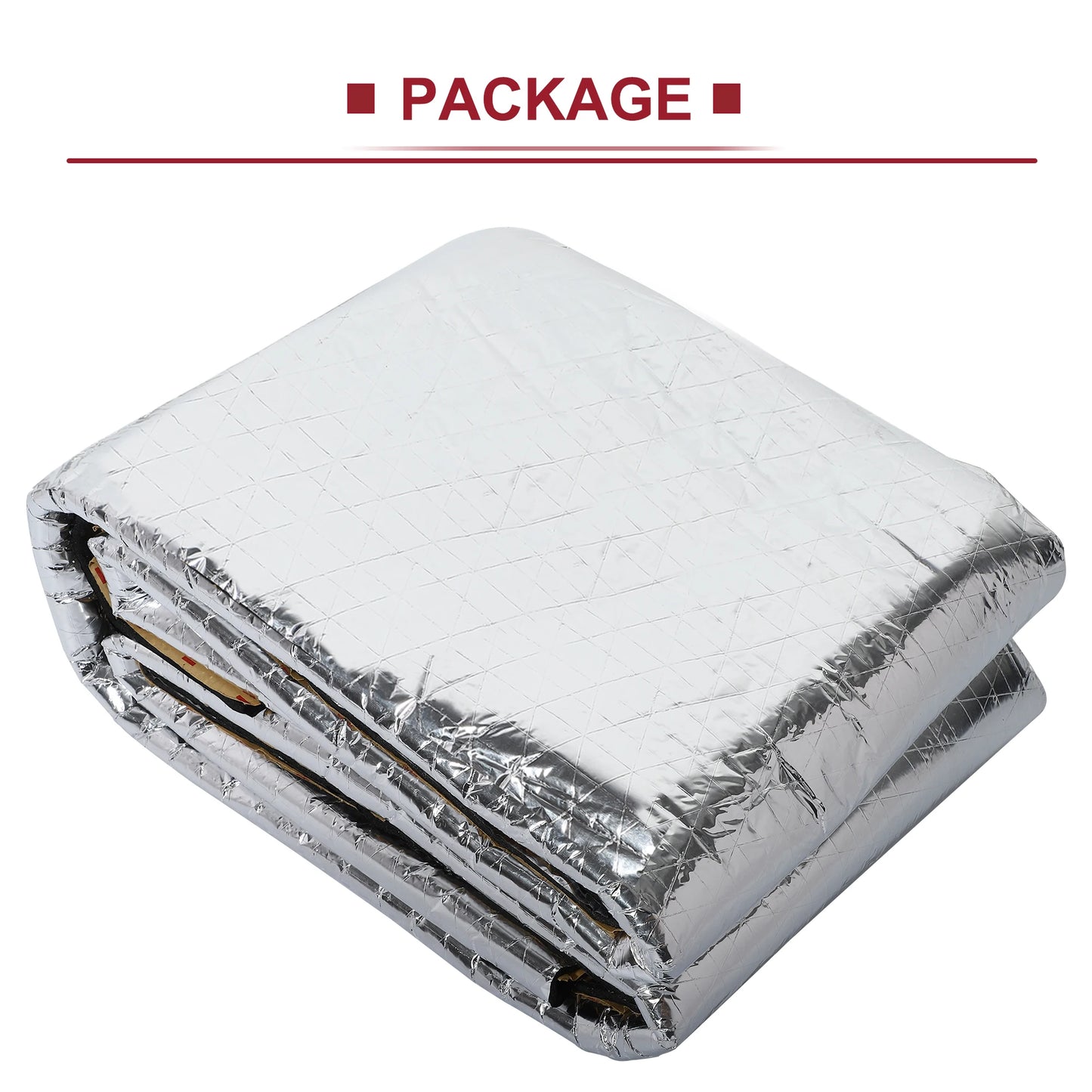Uxcell Car Firewall Heat Sound Deadener Insulation Mat Aluminium Coating Cotton Self-adhesive Noise Insulation 5mm 10mm