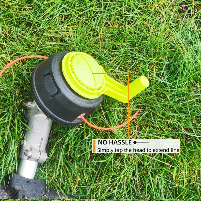 1Pc Rotary Trimmer Head with 1 Spring and 1 Handle, Mounting Hole M10*1.25, No Need to Open the Cover to Connect the Cable, High-Temperature Resistant Material, Light Pressure to Release the Cable, Durable and Easy to Install