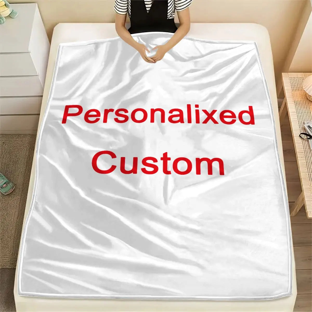 Custom Photo Flannel Blanket, Upload Your Image