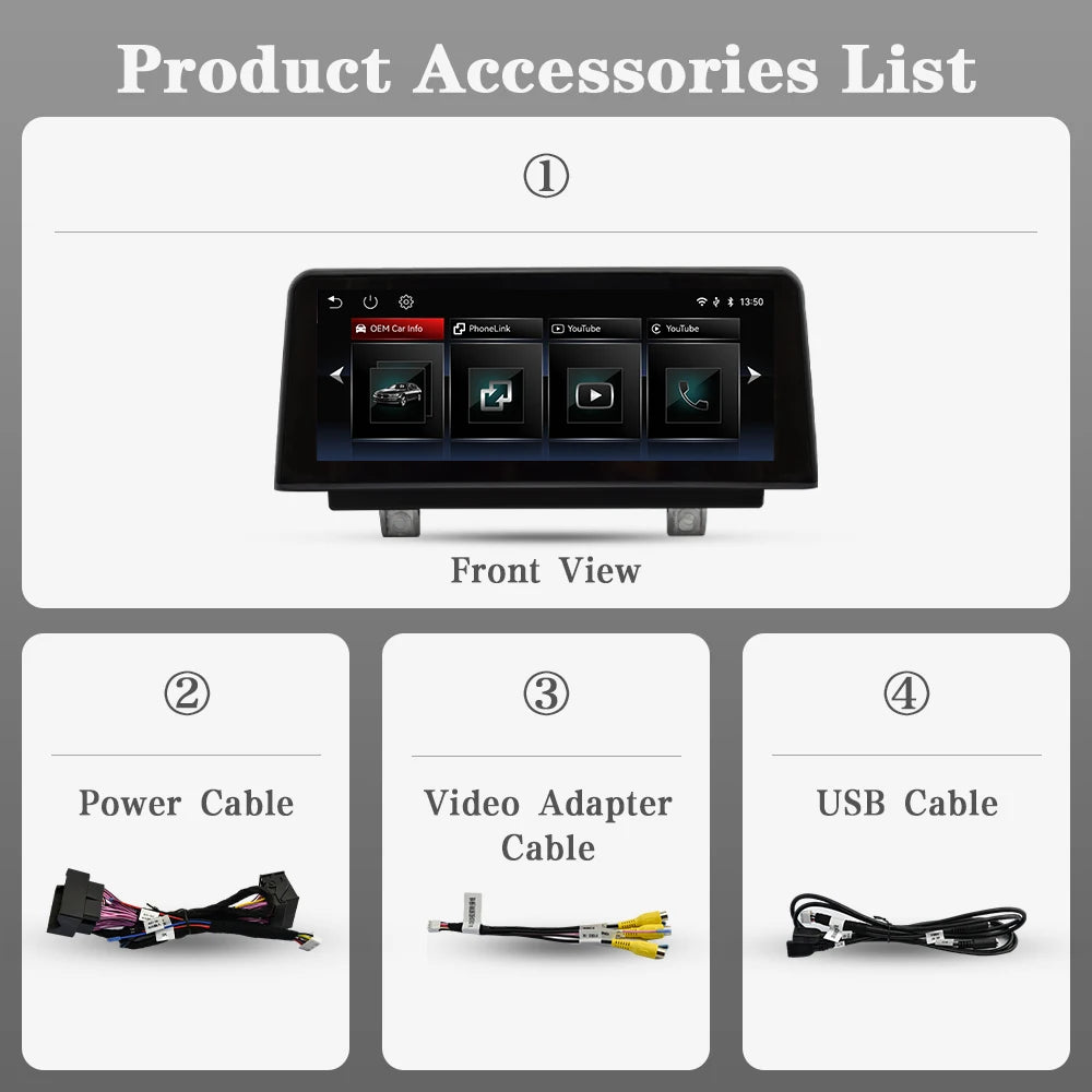 AUTOTOP 10.25" 1920*720 Car Replacement Radio Display for BMW 1 2 series F20 F21 F22 NBT 2026-2026,Wireless CarPlay Android Auto