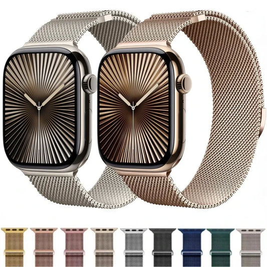 Metal Milanese Strap for Apple Watch Band Ultra3/2 49mm 11 10 9 8 7 Magnetic Bracelet iWatch 6 5 4 SE2 46mm 45mm 41mm 44mm 40mm