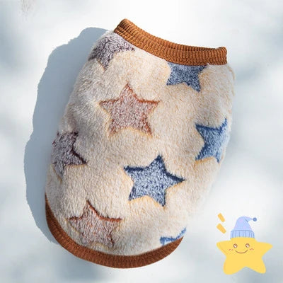 Cute Dog Winter Vest — Soft Flannel Puffer Jacket for Small Cats & Dogs