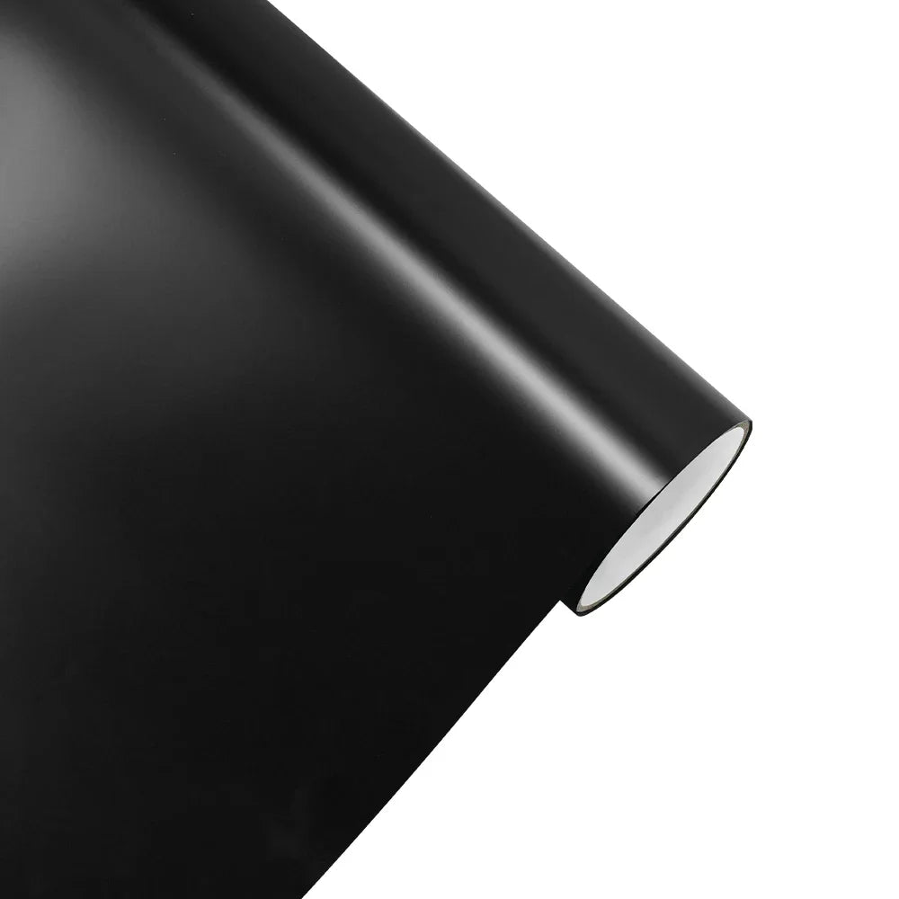 Car Sticker Satin Black Car Adhesive Vinyl Wrap Color Change Film Bubble Free Wrapping Decal Car Accessories Interior Exterior