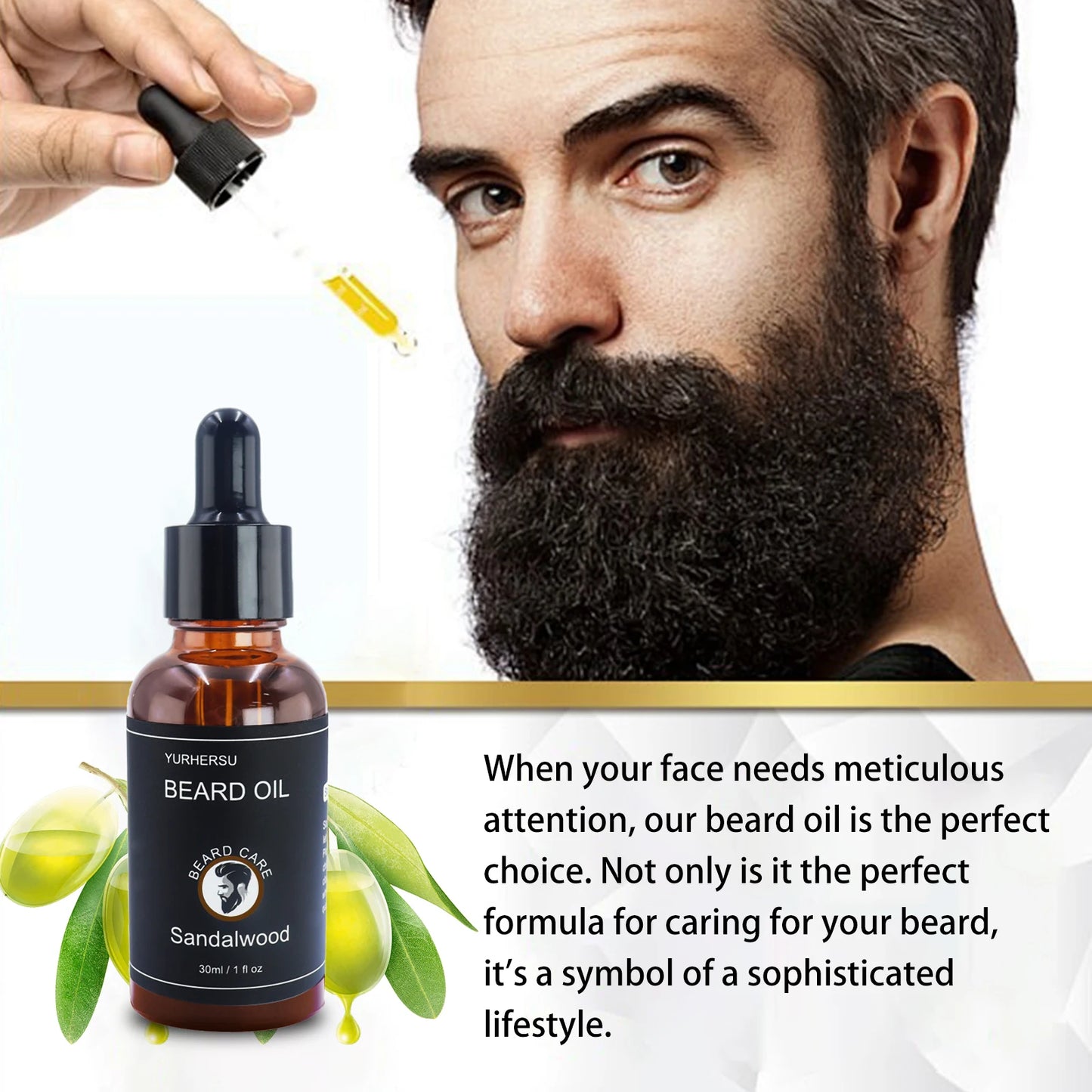 Beard Growth Oil — 30ml Nourishing Softening Beard Care Oil
