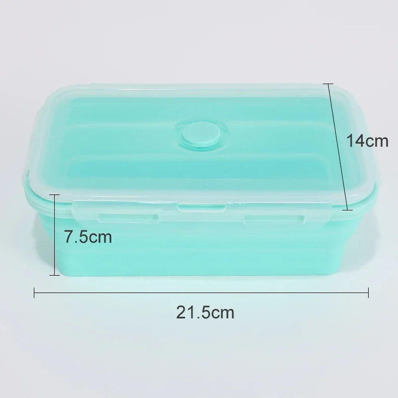 Collapsible Silicone Lunch Box - Stackable Food Storage Containers