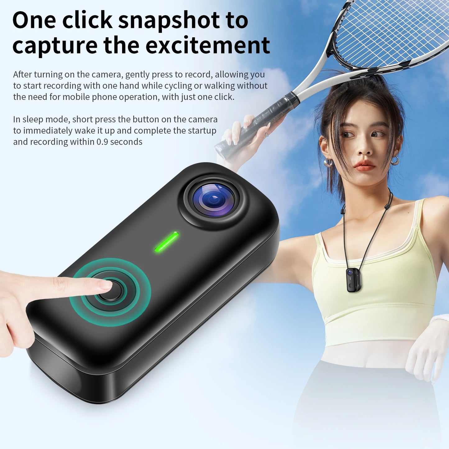 Magnetic Wearable Action Camera — 1080P WiFi Night Vision Body Cam