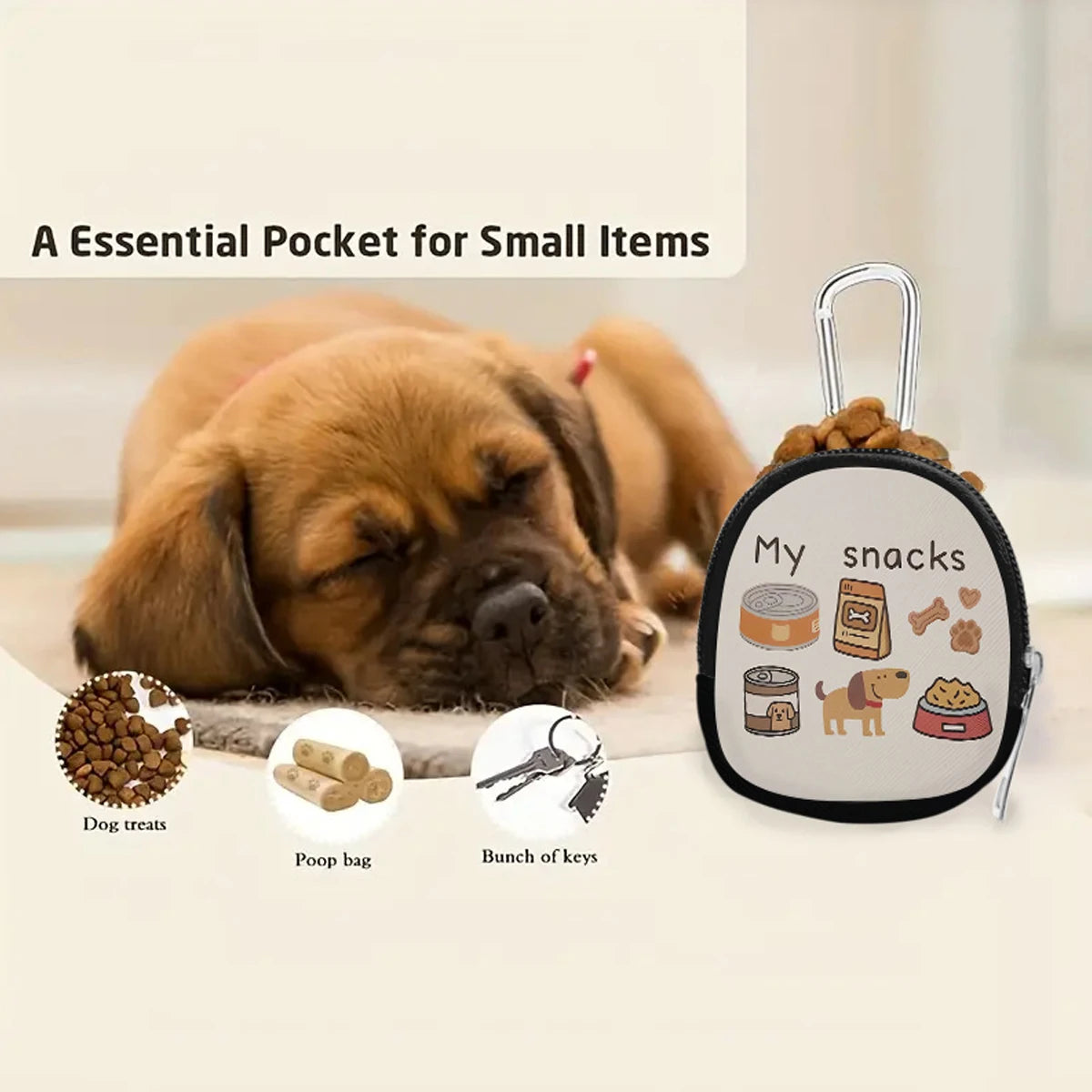 Zippered Dog Training Treat Pouch - Portable Snack Bag – photo 6