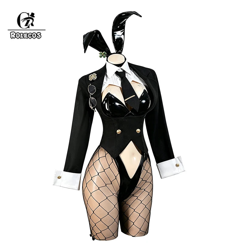 ROLECOS Game NIKKE Goddess of Victory Ade Bunny Costume Agent Ade Sexy Women Jumpsuit Halloween Carnival Suit