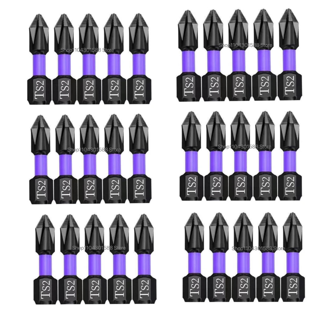 PH2 Impact Driver Bit Set 5-60PCS – Magnetic Cross Screwdriver Alloy Steel Non-Slip Drill Bits
