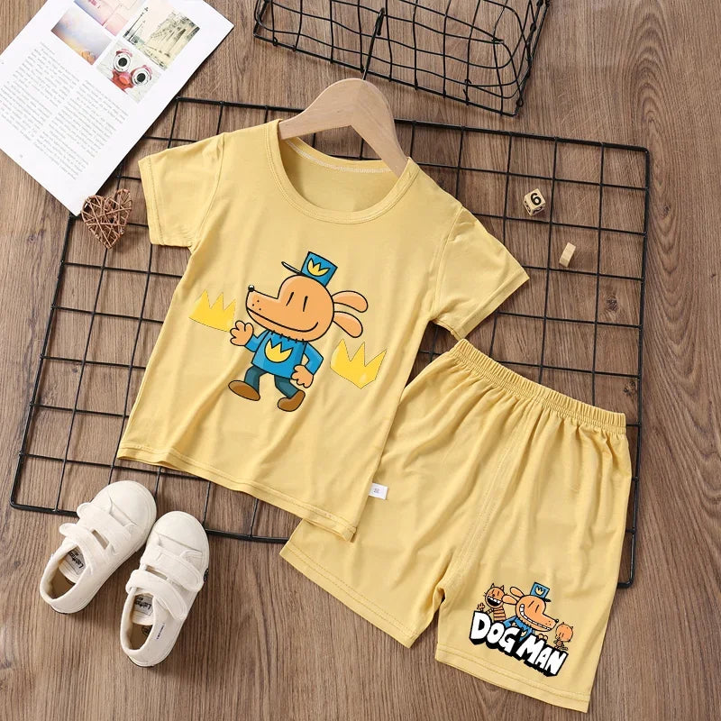 Stretchy Dog Loungewear Pajama Suit - Summer Homewear