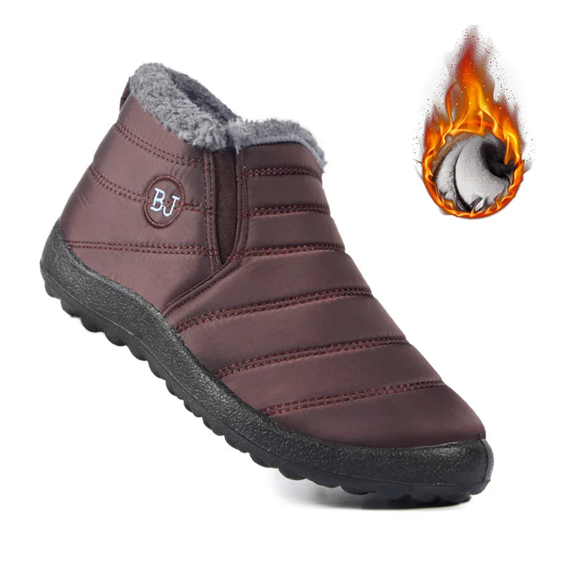 Slip-On Platform Ankle Snow Boots - Plush Lined Winter Shoes - photo 11