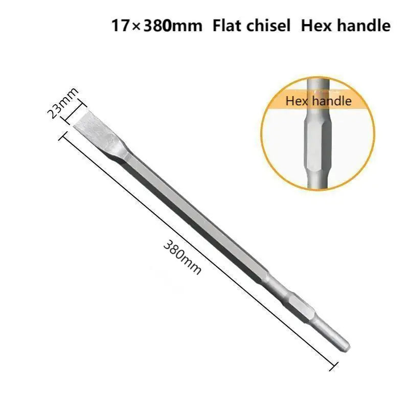 SDS-Plus Chisel Set 380mm — Point, Groove & Flat Chisels for Concrete & Brick