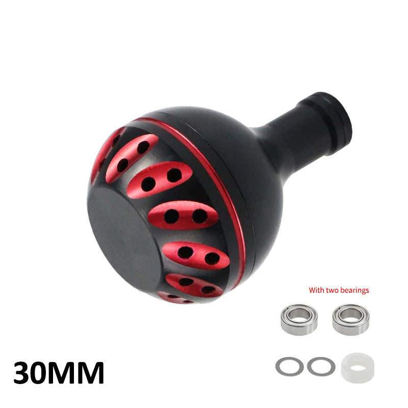 EKfan 30/35/38mm Alloy Metal Fishing Handle Knob For Spinning Baitcast Reel Dawa Shmano 4MM Shaft Fishing Rocker DIY Tool Parts