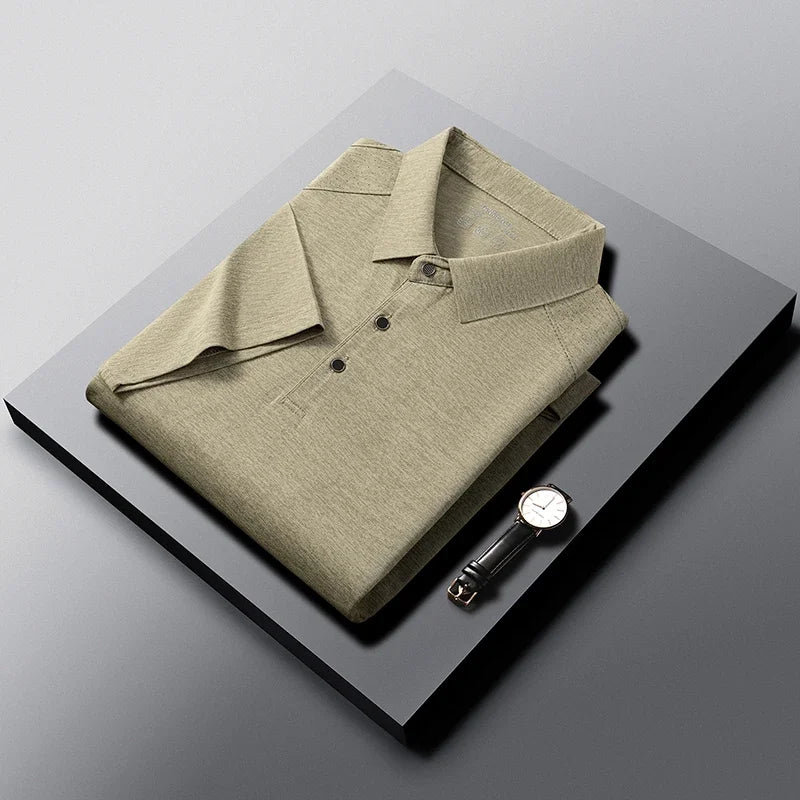Men's Casual Polo Tee - Soft Fabric, Office & Everyday Short Sleeve