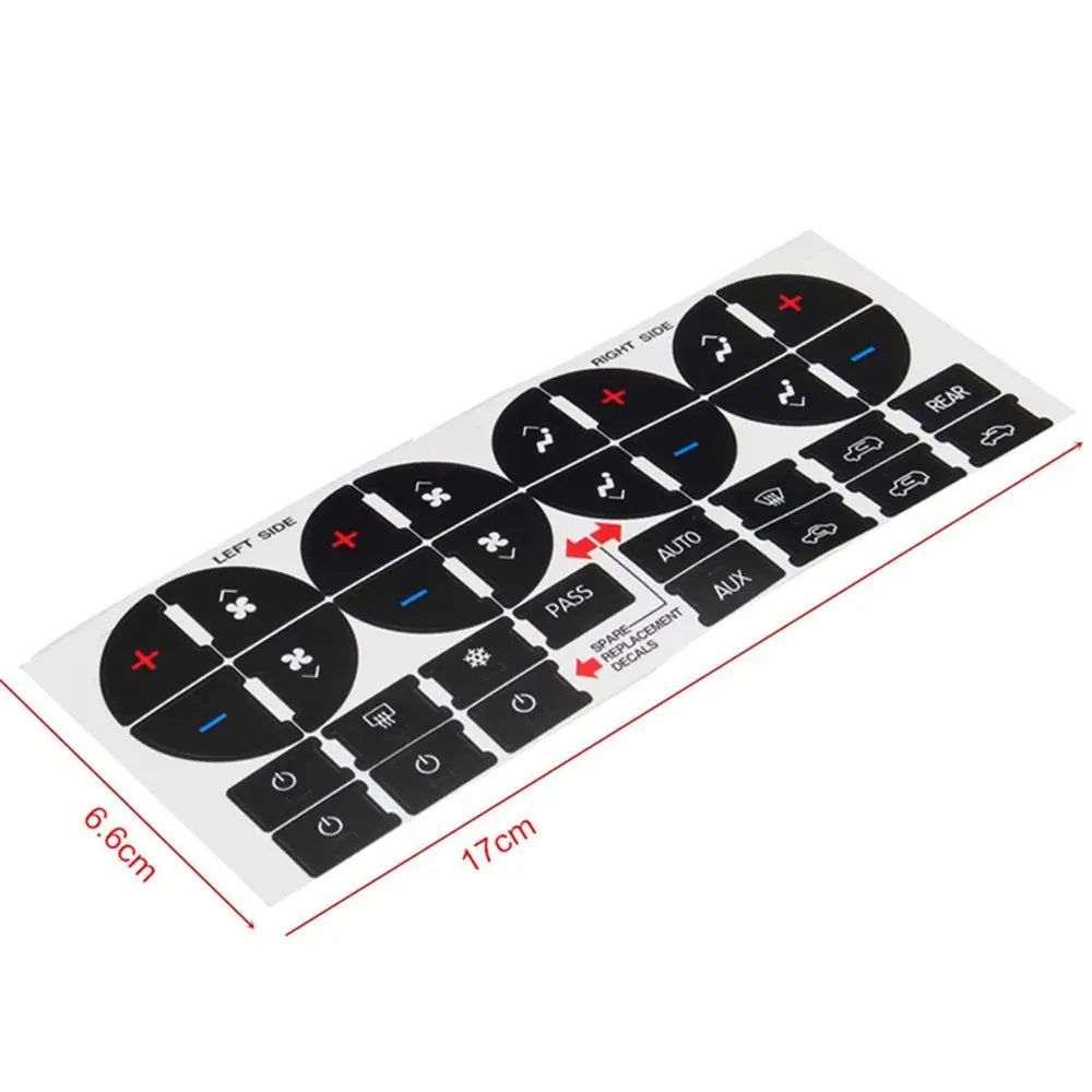 New Decal Replacement Repair Kit Button Sticker Climate Control AC Dash For GM Tahoe Suburban Avalanche Silverado Yukon