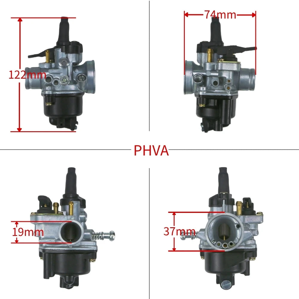 Motorcycle Carburetor PHVA17 PHVA 17.5mm For Dellorto SHVA 17.5 ED Derbi Senda 50R DRD SM EBE EBS GSM RCR SMT Tomos A55 50 80cc