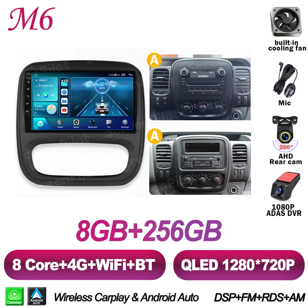 Android Car Radio for Renault Trafic 3 / Opel Vivaro B (2014-2018)