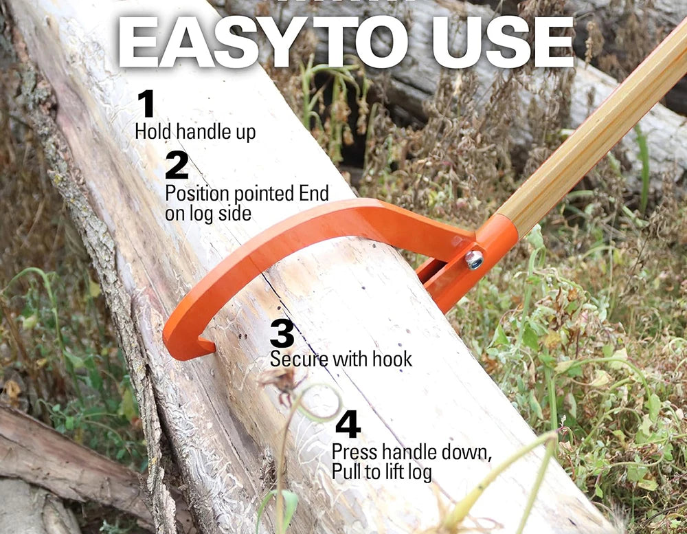 Firewood Puller Solid Wide Application Stainless Steel Heavy-duty Steel Felling Bevel Hooks Pull Firewood Wood Saving Tools