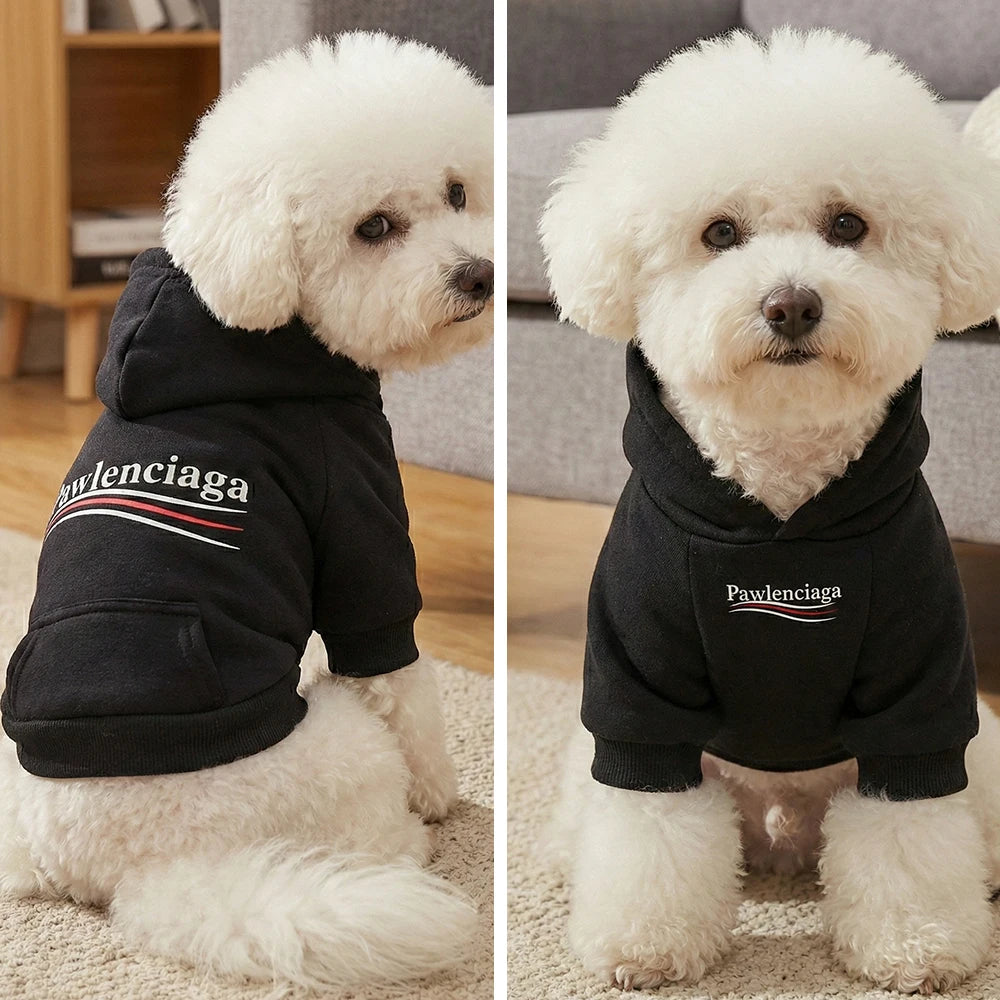 Fleece-Lined Dog Hoodie - Pomeranian, Chihuahua & Frenchie