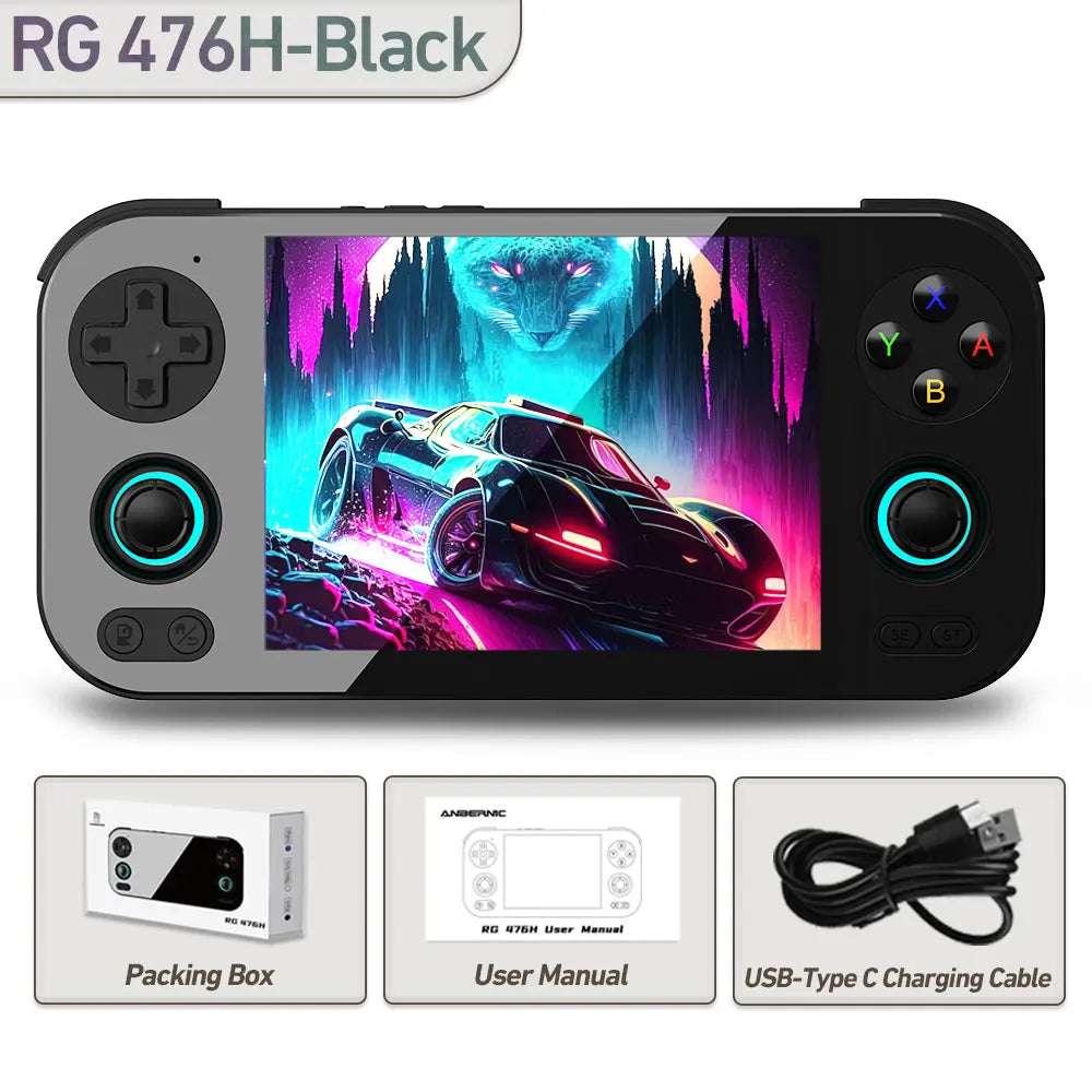 ANBERNIC RG 476H Retro Game Console 4.7-inch LTPS In-Cell display Android 13 Unisoc T820 Processor Video Games RG476H Streaming