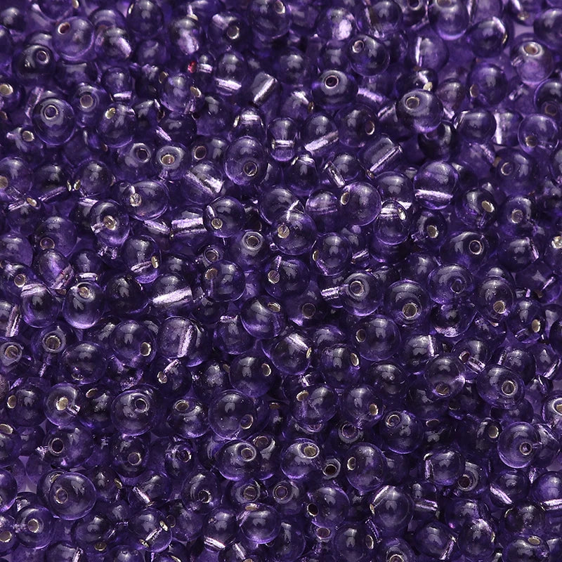 110pcs 4mm Silver Lined Seed Beads Water Drop Shape Czech Glass Beads For DIY Jewelry Making Crafts Charms Bracelets Accessories