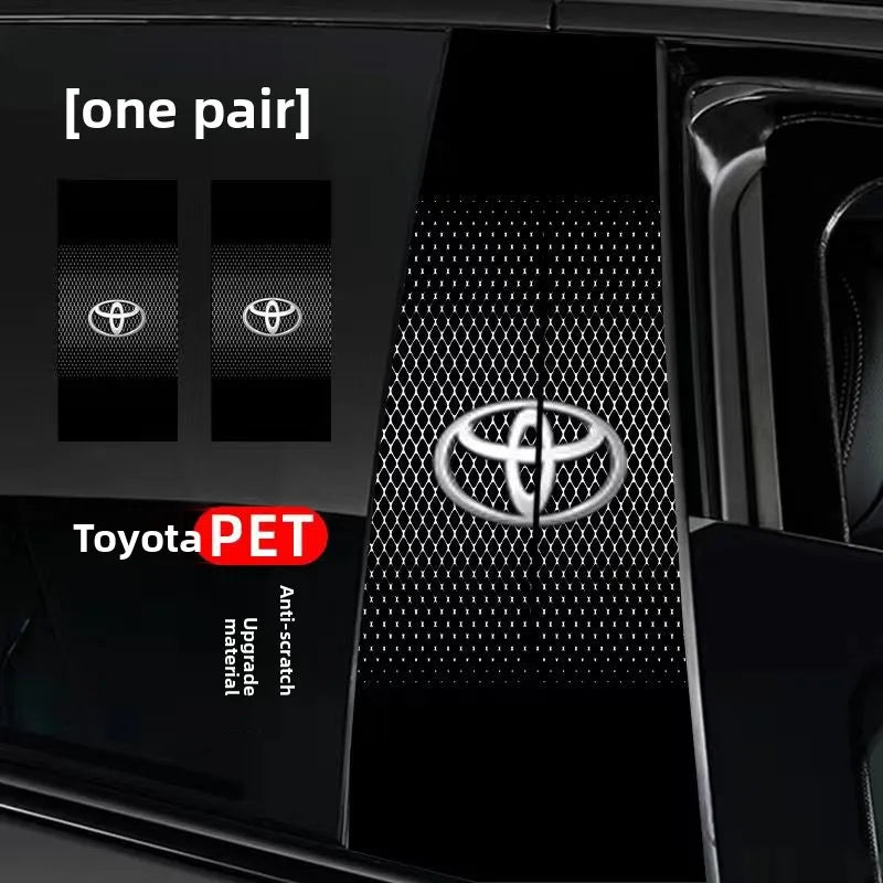 Car mid-column cool sticker personalized creative B-pillar protective film Toyota car logo decorative sticker mid-column modific