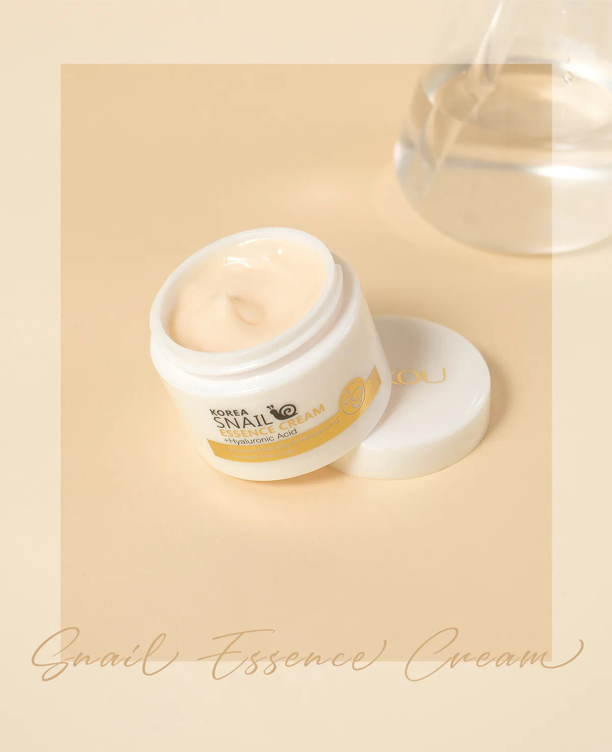 Crema facial de caracol LAIKOU, crema hidratante con ácido hialurónico, suero suavizante y nutritivo, crema de día para el cuidado facial.