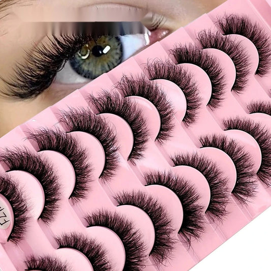 Faux mink 3D eyelashes 10 pairs