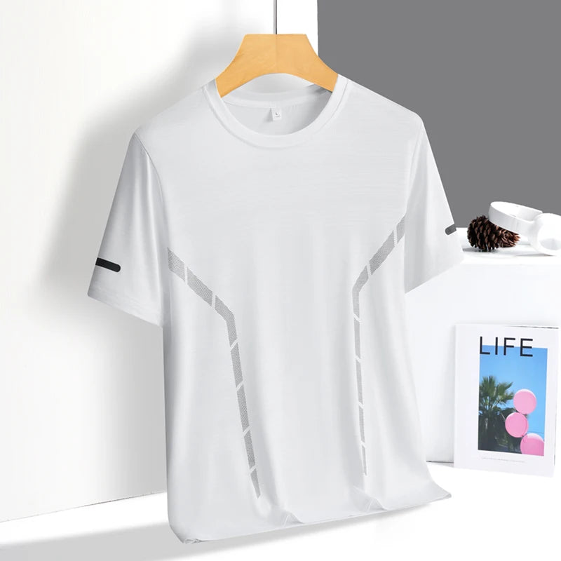 Men's Quick-Dry Reflective Running T-Shirt (S–5XL)
