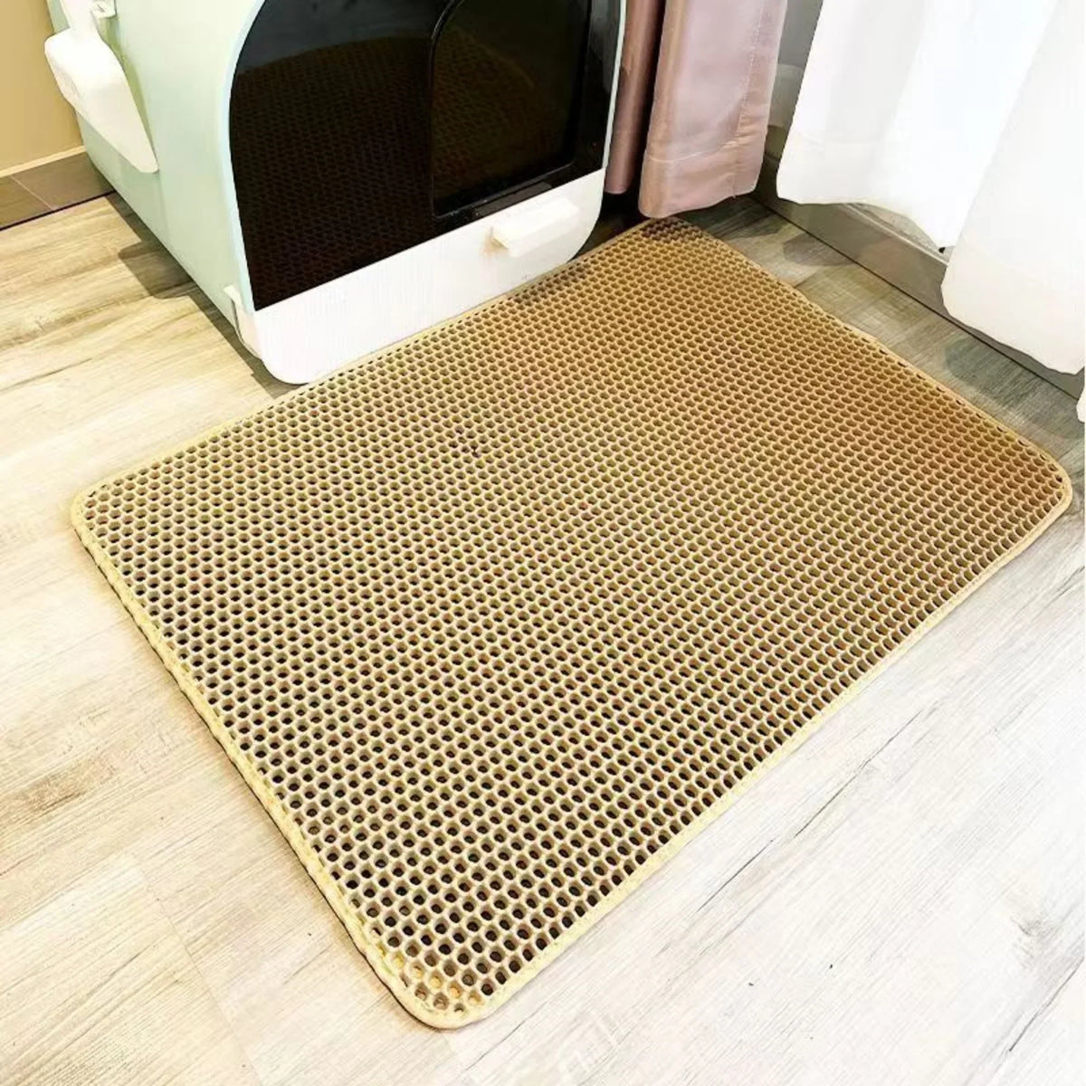 Large Waterproof Cat Litter Mat, 2-Layer Non-Slip