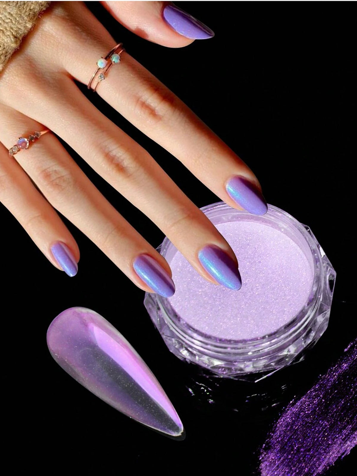 1 G 1 PCS Nail Powder Nail Pigment Holographic Mirrorlridescent Mermaid Rubbing Dust Glitter Gel Polish Manicure Decoration