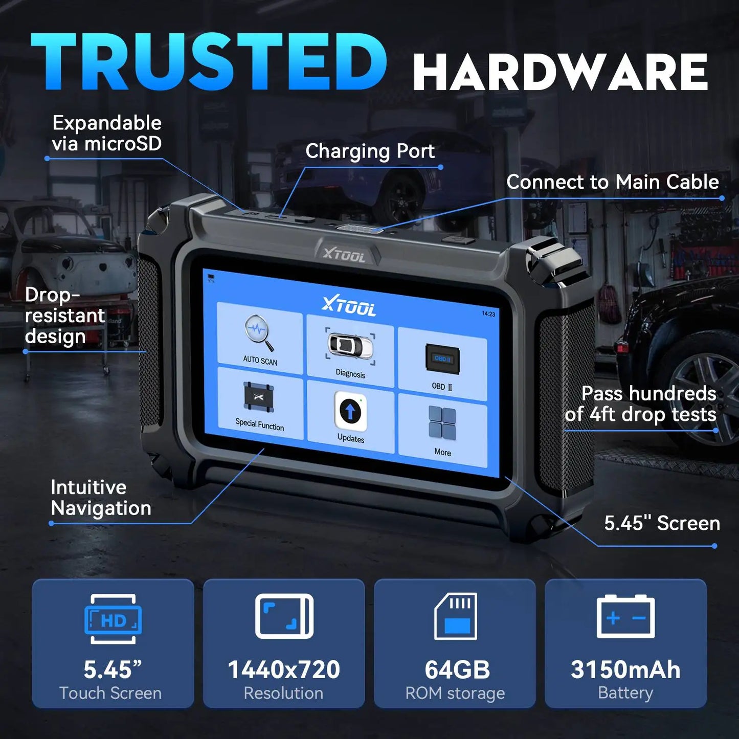 XTOOL D6S Car Diagnostic Tools All System Automotive Scanner For All Car 30+ Services Lifetime Free Update Built-in CANFD FCA