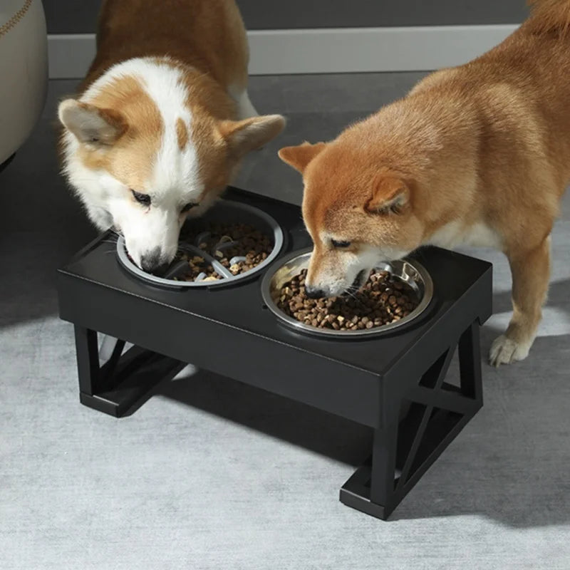 Gray Slow Feeder Dog Bowl - Raised Ridge Pattern Feeding Dish - photo 2