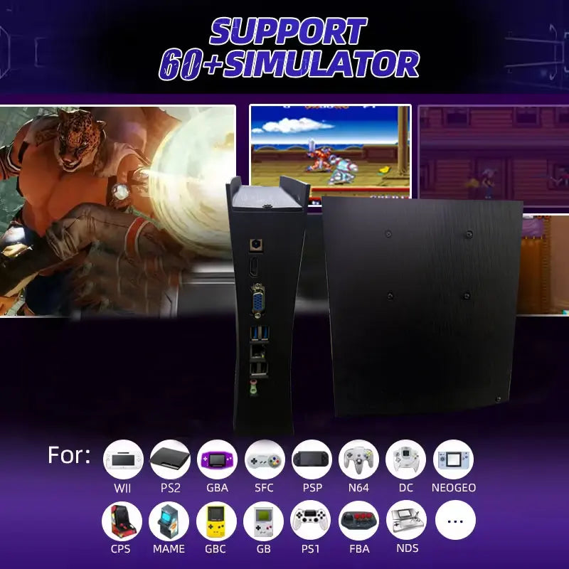 BS5 Batocera Mini Game Console — i3 CPU, 4K HD, 60+ Emulators, Wireless Controller