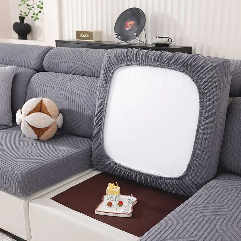 Jacquard Sofa Seat Covers Thickened Stretchable Sofa Covers Elastic Sofa Seat Cushion Covers Spandex Furniture Protective Covers