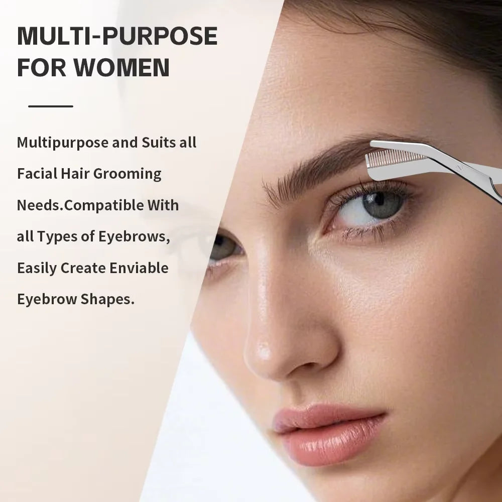 1 set of eyebrow grooming tools, eyebrow grooming scissors with comb, gift for both men and women, facial razor, makeup tools